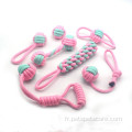 Nouveau jouet de chien de corde en coton couleur Color